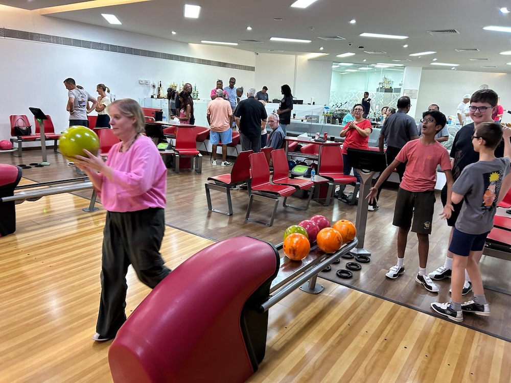 You are currently viewing Think Pink: Bowling with the Bishop in Bahrain